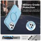 For iPhone 11 Pro Max Candy Diamond Magsafe Frosted PC Hybrid TPU Phone Case(Blue) - 2