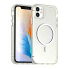 For iPhone 11 Candy Diamond Magsafe Frosted PC Hybrid TPU Phone Case(White) - 1