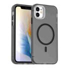 For iPhone 11 Candy Diamond Magsafe Frosted PC Hybrid TPU Phone Case(Black) - 1