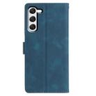 For Samsung Galaxy S23 5G Triangles Embossed Leather Phone Case(Blue) - 3