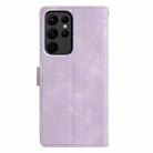 For Samsung Galaxy S23 Ultra 5G Triangles Embossed Leather Phone Case(Purple) - 3