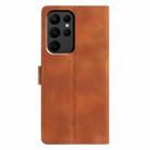 For Samsung Galaxy S23 Ultra 5G Triangles Embossed Leather Phone Case(Brown) - 3