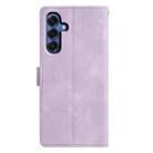 For Samsung Galaxy S25+ 5G Triangles Embossed Leather Phone Case(Purple) - 3
