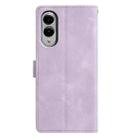For Samsung Galaxy S25 Edge 5G Triangles Embossed Leather Phone Case(Purple) - 3