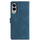 For Samsung Galaxy S25 Edge 5G Triangles Embossed Leather Phone Case(Blue) - 3