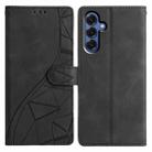 For Samsung Galaxy S24 5G Triangles Embossed Leather Phone Case(Black) - 1