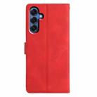 For Samsung Galaxy S24 5G Triangles Embossed Leather Phone Case(Red) - 3