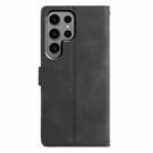 For Samsung Galaxy S22 Ultra 5G Triangles Embossed Leather Phone Case(Black) - 3