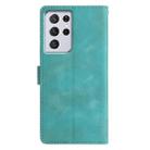 For Samsung Galaxy S21 Ultra 5G Triangles Embossed Leather Phone Case(Green) - 3