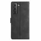 For Samsung Galaxy S21 5G Triangles Embossed Leather Phone Case(Black) - 3