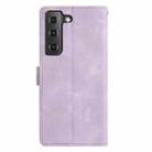 For Samsung Galaxy S22+ 5G Triangles Embossed Leather Phone Case(Purple) - 3