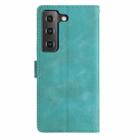 For Samsung Galaxy S22+ 5G Triangles Embossed Leather Phone Case(Green) - 3
