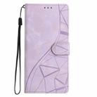 For Samsung Galaxy S20 FE Triangles Embossed Leather Phone Case(Purple) - 2