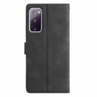 For Samsung Galaxy S20 FE Triangles Embossed Leather Phone Case(Black) - 3