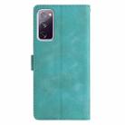 For Samsung Galaxy S20 FE Triangles Embossed Leather Phone Case(Green) - 3