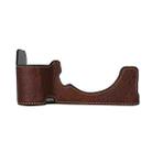 For Sony ILCE-7CM2 / Alpha 7C II Litchi Texture PU Leather Camera Half Case Base(Coffee) - 2