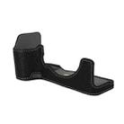 For Sony ILCE-7CM2 / Alpha 7C II Litchi Texture PU Leather Camera Half Case Base(Black) - 3