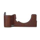 For Sony ILCE7RM5 / A7R5 Litchi Texture PU Leather Camera Half Case Base(Coffee) - 2