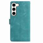 For Samsung Galaxy S23 5G Skin Feel Embossed Feather Leather Phone Case(Green) - 3