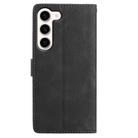 For Samsung Galaxy S23 5G Skin Feel Embossed Feather Leather Phone Case(Black) - 3