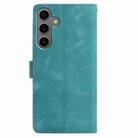 For Samsung Galaxy S23 FE 5G Skin Feel Embossed Feather Leather Phone Case(Green) - 3
