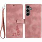 For Samsung Galaxy S23 FE 5G Skin Feel Embossed Feather Leather Phone Case(Pink) - 1