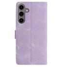 For Samsung Galaxy S23 FE 5G Skin Feel Embossed Feather Leather Phone Case(Purple) - 3