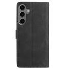 For Samsung Galaxy S23 FE 5G Skin Feel Embossed Feather Leather Phone Case(Black) - 3