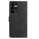 For Samsung Galaxy S23 Ultra 5G Skin Feel Embossed Feather Leather Phone Case(Black) - 3