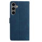 For Samsung Galaxy S24 FE 5G Skin Feel Embossed Feather Leather Phone Case(Dark Blue) - 3