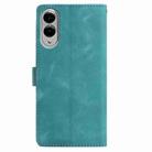 For Samsung Galaxy S25 Edge 5G Skin Feel Embossed Feather Leather Phone Case(Green) - 3