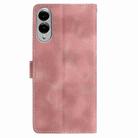 For Samsung Galaxy S25 Edge 5G Skin Feel Embossed Feather Leather Phone Case(Pink) - 3