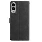 For Samsung Galaxy S25 Edge 5G Skin Feel Embossed Feather Leather Phone Case(Black) - 3