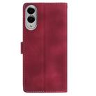 For Samsung Galaxy S25 Edge 5G Skin Feel Embossed Feather Leather Phone Case(Red) - 3