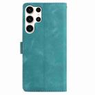 For Samsung Galaxy S25 Ultra 5G Skin Feel Embossed Feather Leather Phone Case(Green) - 3