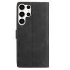 For Samsung Galaxy S25 Ultra 5G Skin Feel Embossed Feather Leather Phone Case(Black) - 3