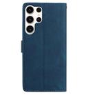 For Samsung Galaxy S25 Ultra 5G Skin Feel Embossed Feather Leather Phone Case(Dark Blue) - 3