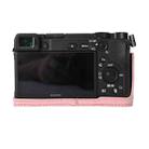 For Sony ILCE-6400 / A6300 / A6200 Litchi Texture PU Leather Camera Half Case Base(Pink) - 3