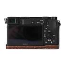 For Sony ILCE-6400 / A6300 / A6200 Litchi Texture PU Leather Camera Half Case Base(Coffee) - 3