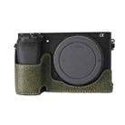 For Sony ILCE-6400 / A6300 / A6200 Litchi Texture PU Leather Camera Half Case Base(Green) - 1