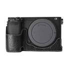For Sony ILCE-6400 / A6300 / A6200 Litchi Texture PU Leather Camera Half Case Base(Black) - 1