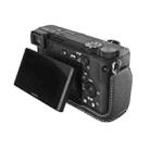 For Sony ILCE-6400 / A6300 / A6200 Litchi Texture PU Leather Camera Half Case Base(Black) - 2
