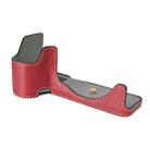 For Sony ILCE-6700 / A6700 Litchi Texture PU Leather Camera Half Case Base(Wine Red) - 2