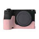 For Sony ILCE-6700 / A6700 Litchi Texture PU Leather Camera Half Case Base(Pink) - 1