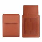 PU05 Sleeve Leather Case Carrying Bag with Small Storage Bag for 15.4 inch Laptop(Yellow) - 2