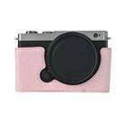 For Panasonic LUMIX S9 Litchi Texture PU Leather Camera Half Case Base(Pink) - 1