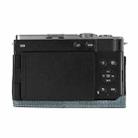 For Panasonic LUMIX S9 Litchi Texture PU Leather Camera Half Case Base(Blue) - 3