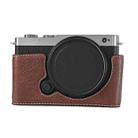 For Panasonic LUMIX S9 Litchi Texture PU Leather Camera Half Case Base(Coffee) - 1