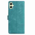 For Samsung Galaxy A06 5G Skin Feel Embossed Feather Leather Phone Case(Green) - 3