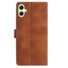 For Samsung Galaxy A06 5G Skin Feel Embossed Feather Leather Phone Case(Brown) - 3
